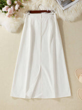 Raffinéa Women's Casual White A-Line Skirt Maxi Women Outfit